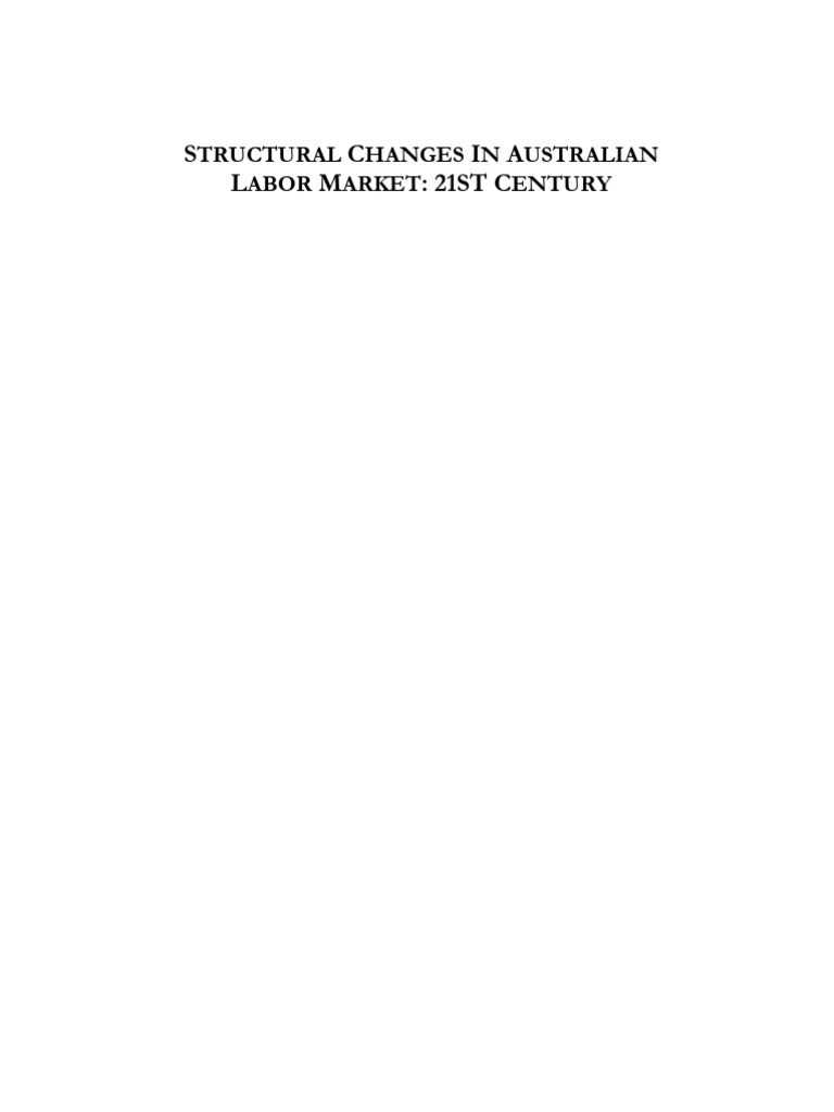 Structural Changes in Australia's Labor Market | PDF | Employment ...