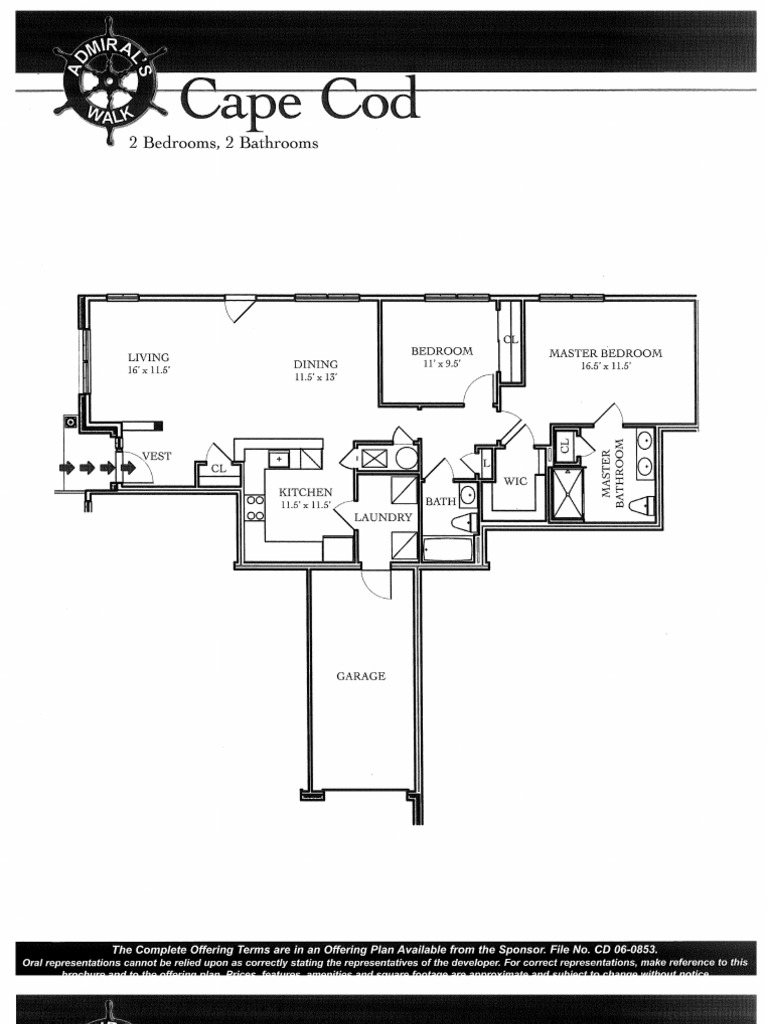 Admirals Walk Floor Plans