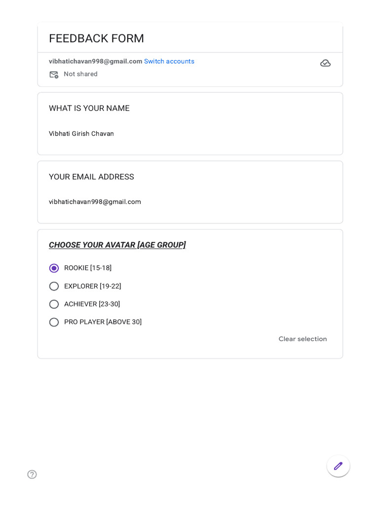 Feedback Form | PDF