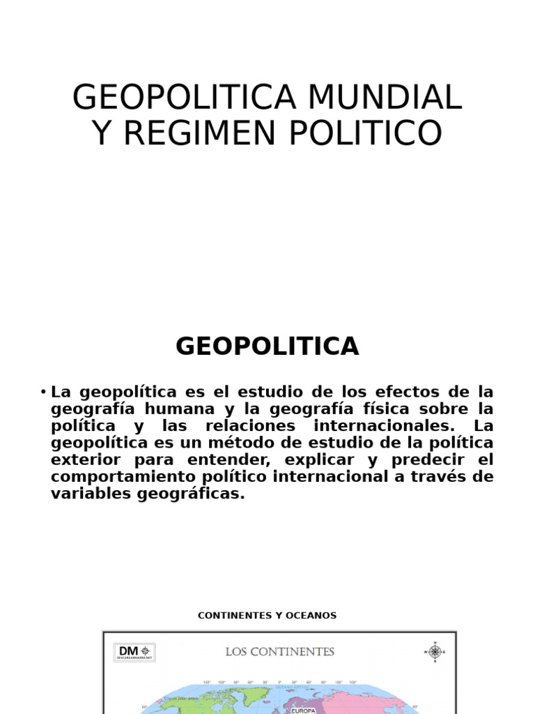 Geopolítica y Régimen Político Global | PDF | Estado (política) | Gobierno