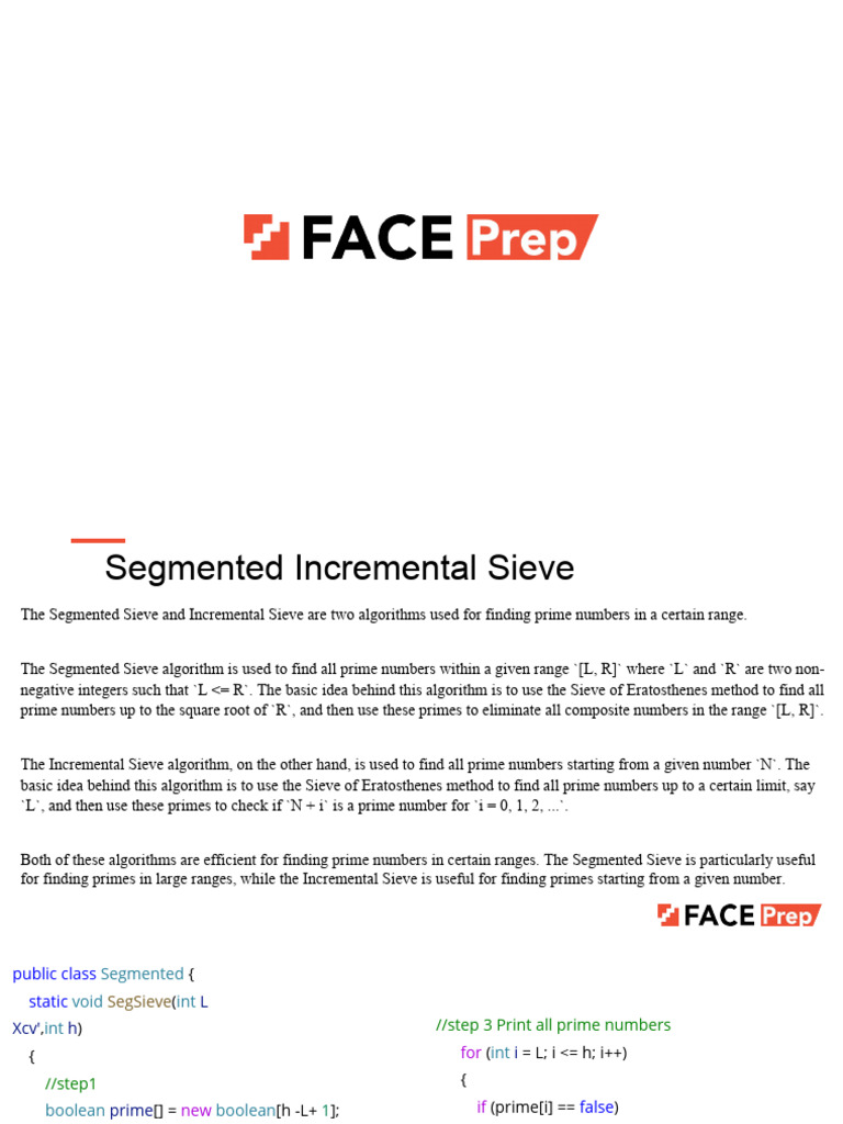 L8-Segmented and Incremental Sieve | PDF | Prime Number | Recreational ...