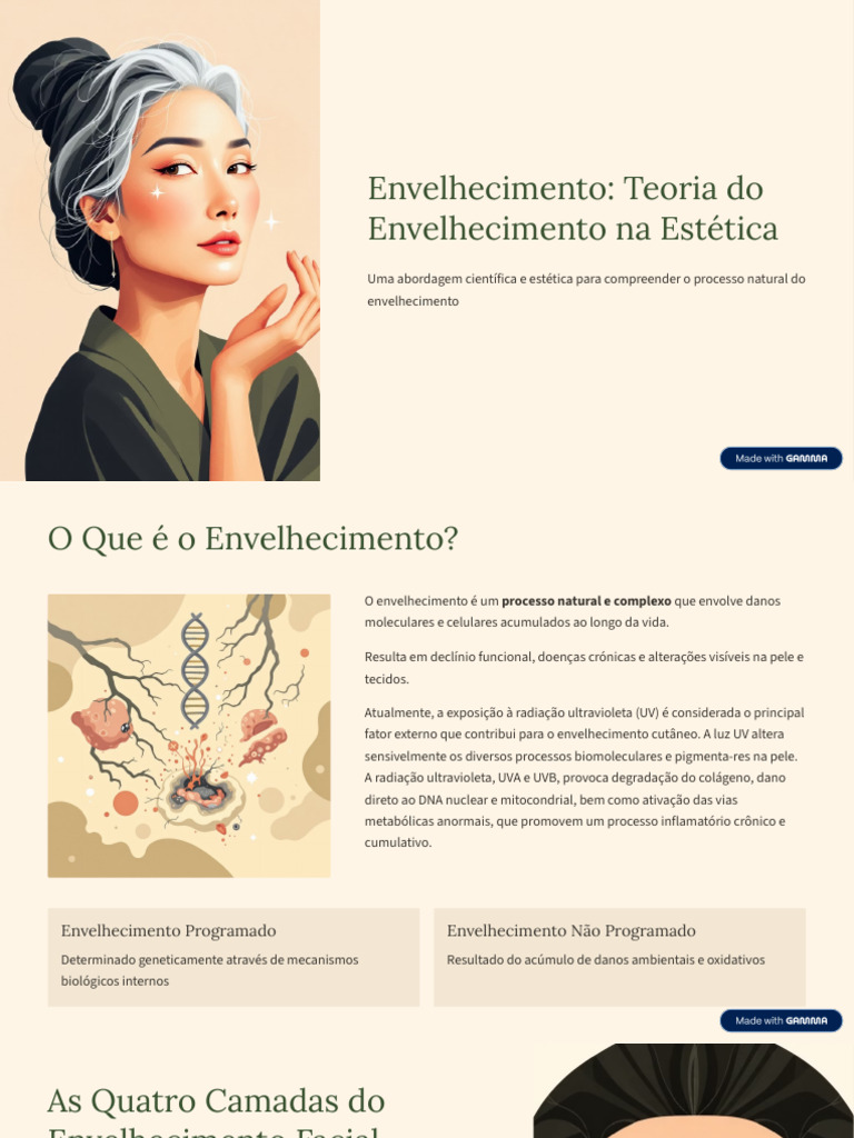 Teoria e Estética do Envelhecimento | PDF | Envelhecimento | Ultravioleta