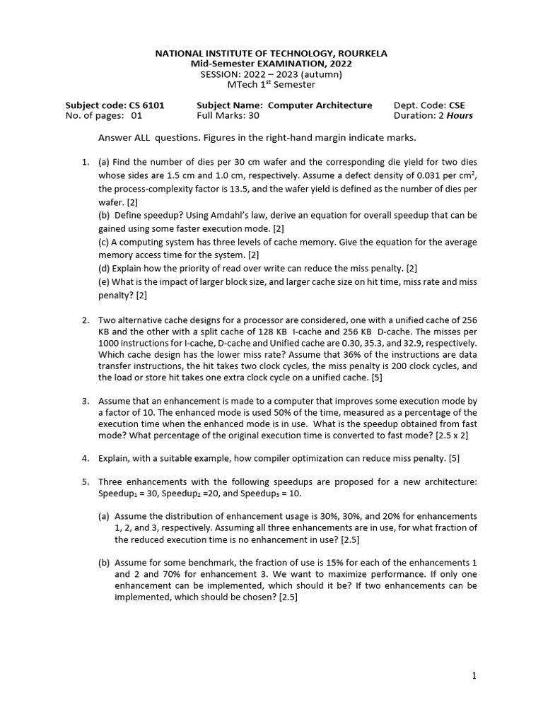 CS6101 22 | PDF | Cpu Cache | Office Equipment