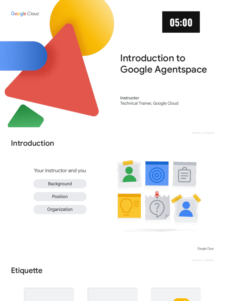 Introduction to Google Agentspace Course | PDF | Lecture | Cloud Computing