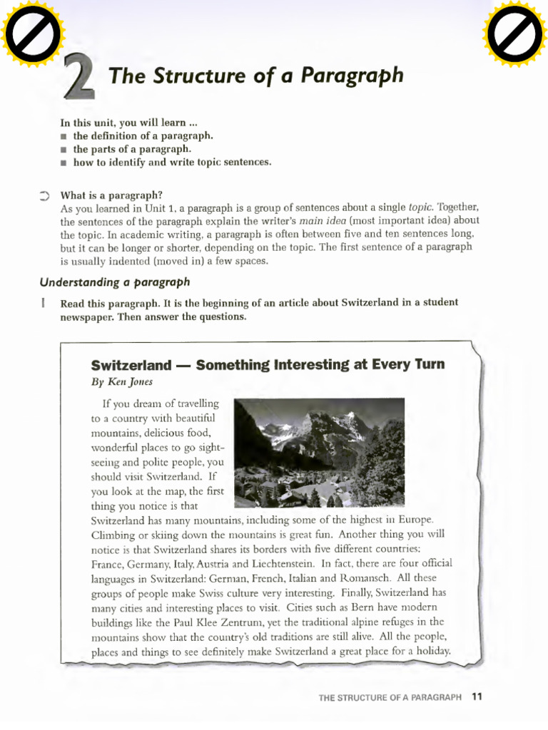 The Structure of A Paragraph - Development of A Paragraph | PDF