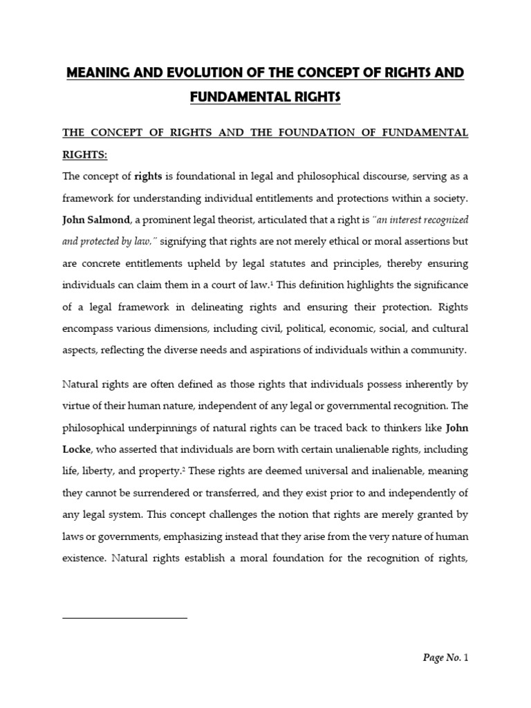 Evolution of Rights and Fundamental Rights | PDF | Human Rights | Rights