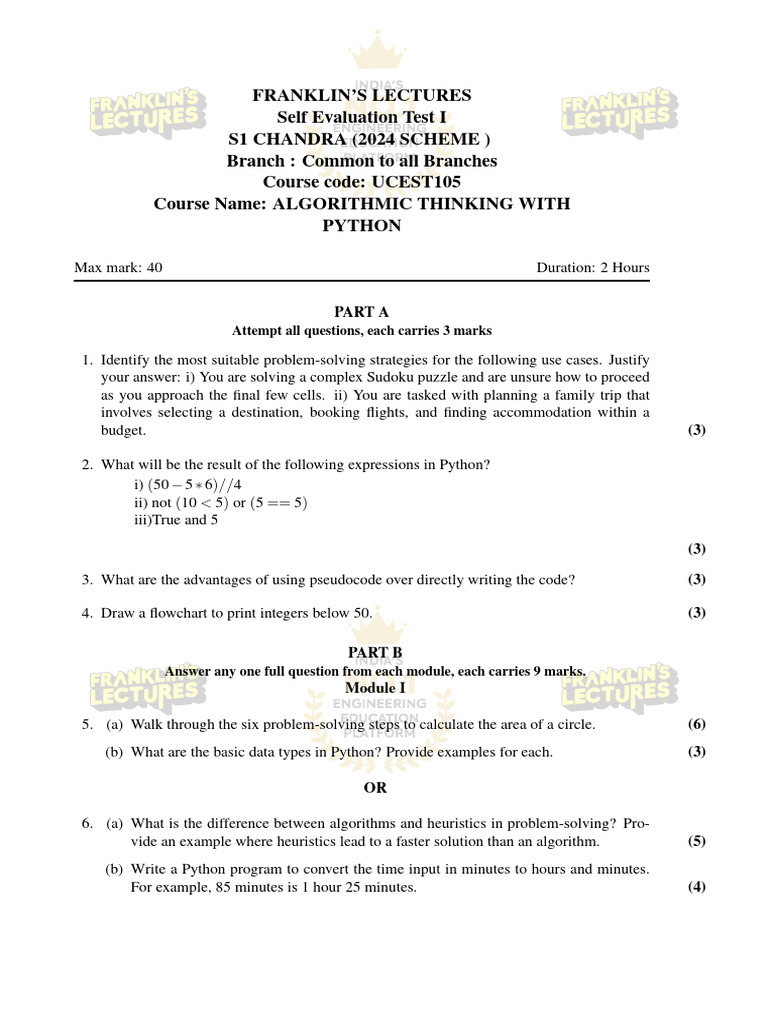 Problem-Solving Strategies in Python | PDF | Applied Mathematics ...