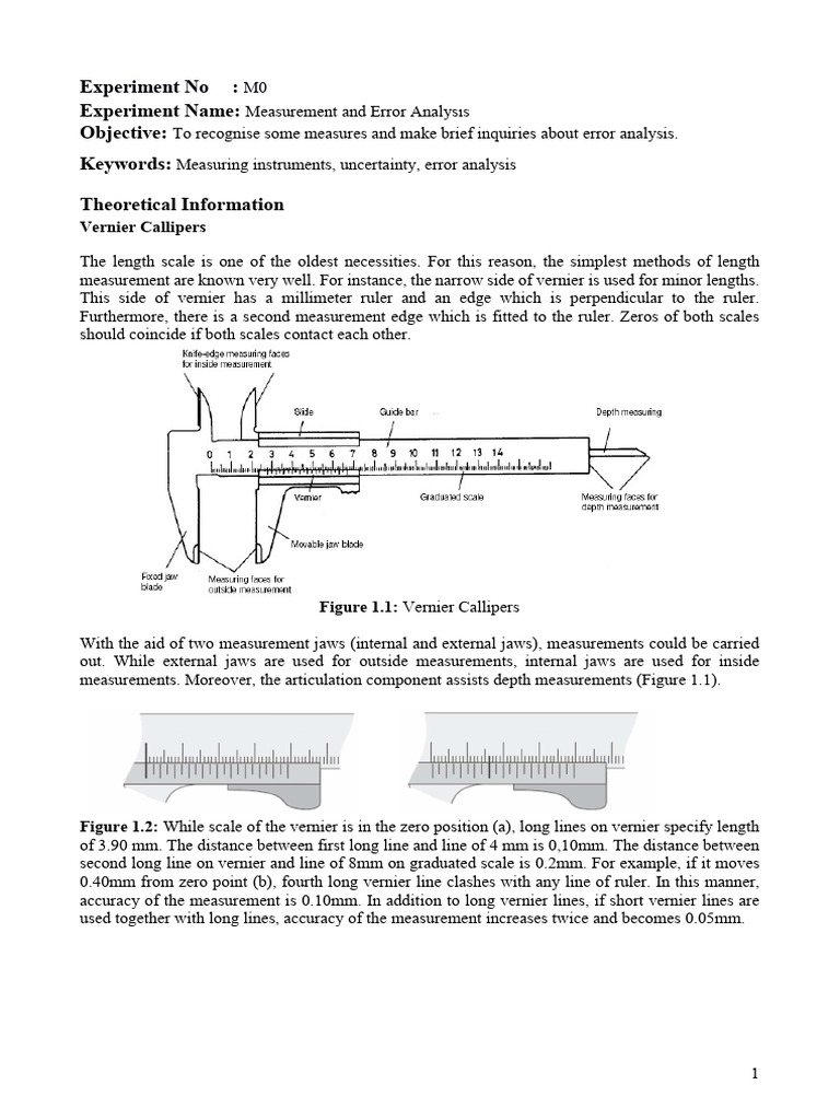 Measurement and Error Analysis Guide | PDF | Errors And Residuals ...
