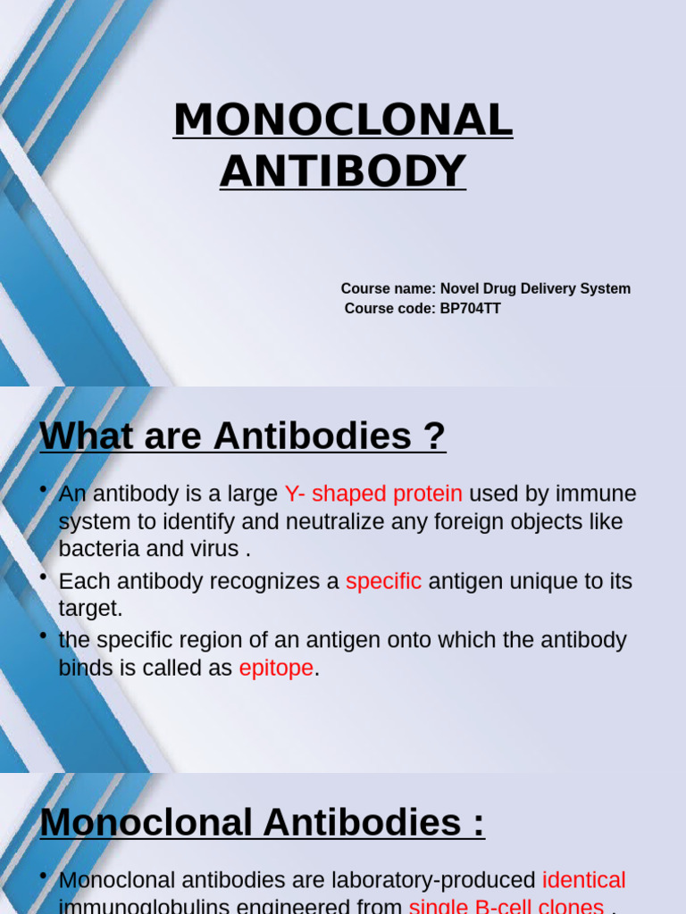 Monoclonal Antibodies Overview | PDF | Monoclonal Antibody | Antibody