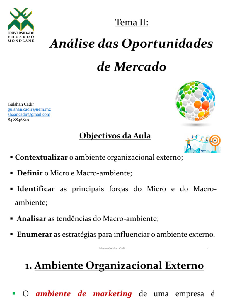 Análise do Ambiente de Marketing | PDF | Marketing | Mercado (economia)