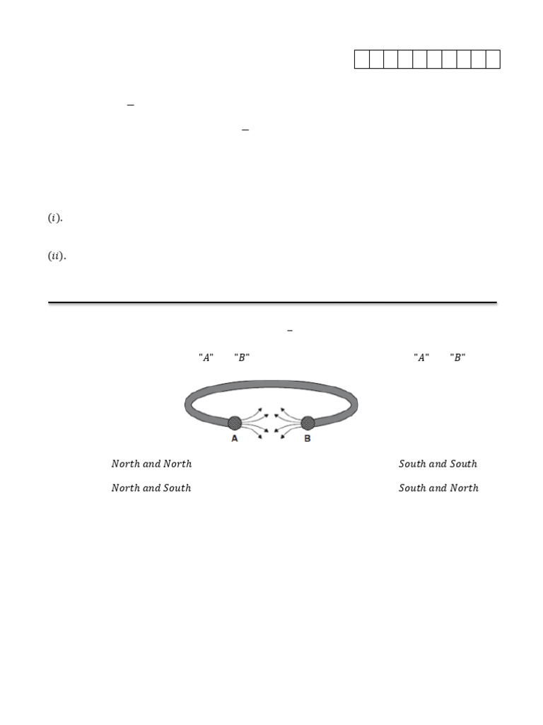 Grade X Physics Test: Magnetic Effects | PDF | Magnetic Field ...