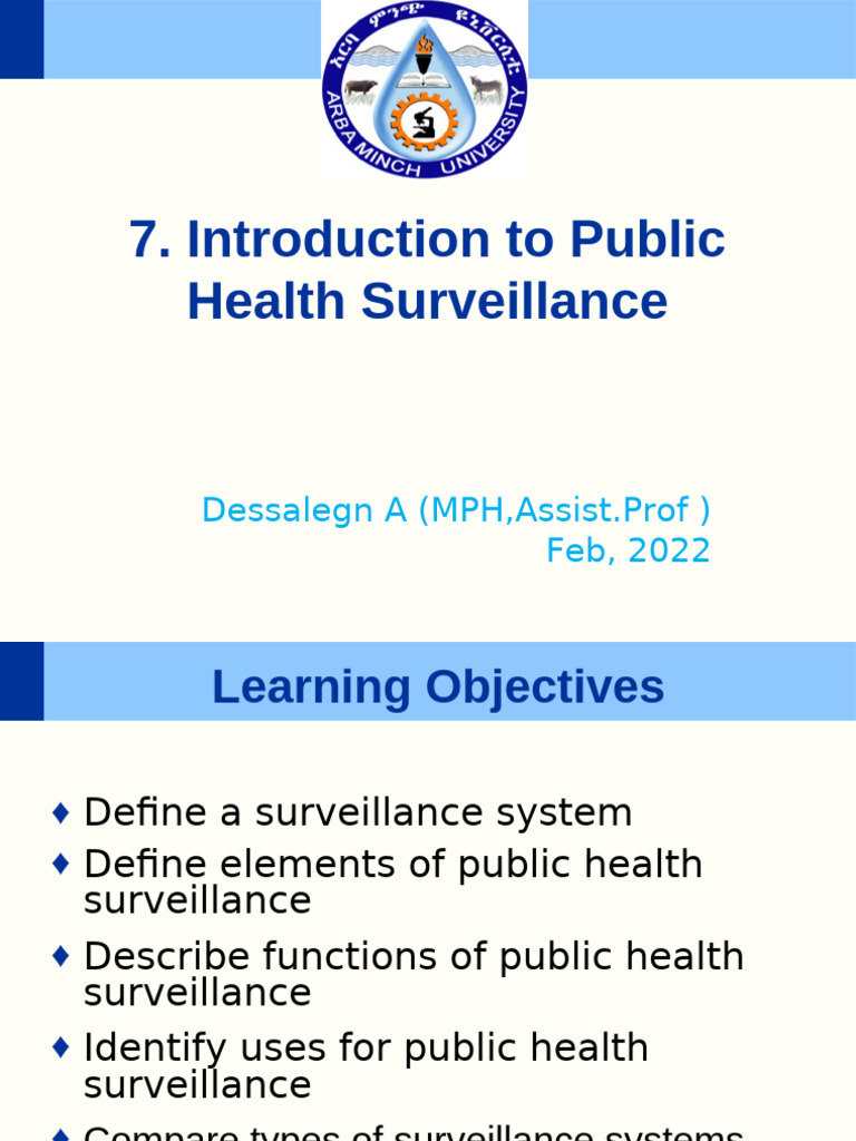 Introduction To Surveillance MMC Nov 2017 | PDF | Public Health | Infection
