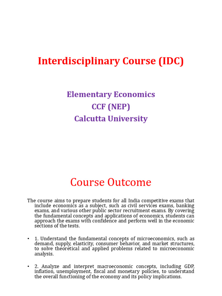 Economics Course for Competitive Exams | PDF | Economics | Macroeconomics