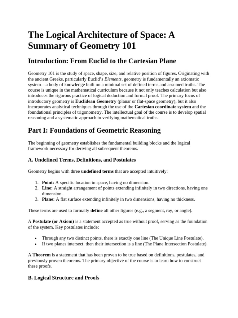 Geometry 101: Foundations and Concepts | PDF | Area | Triangle