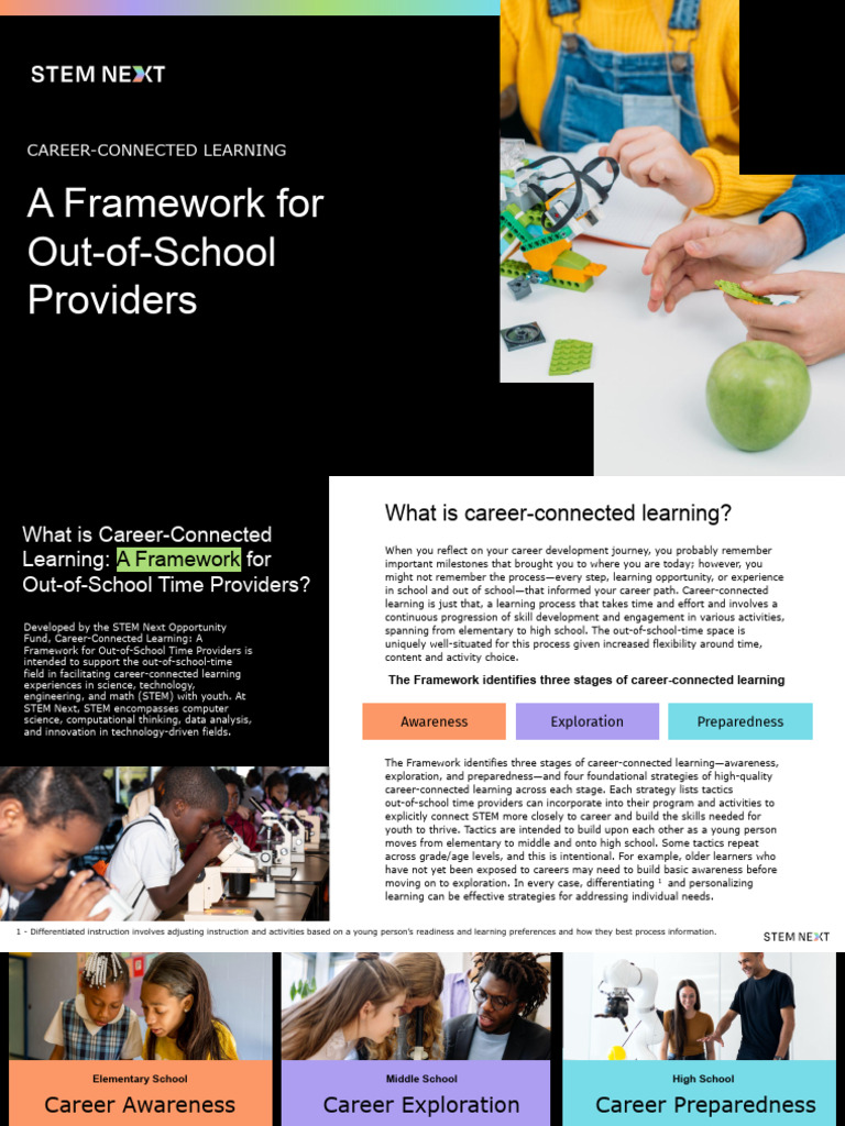 Career-Connected Learning Framework | PDF | Mindset | Science ...