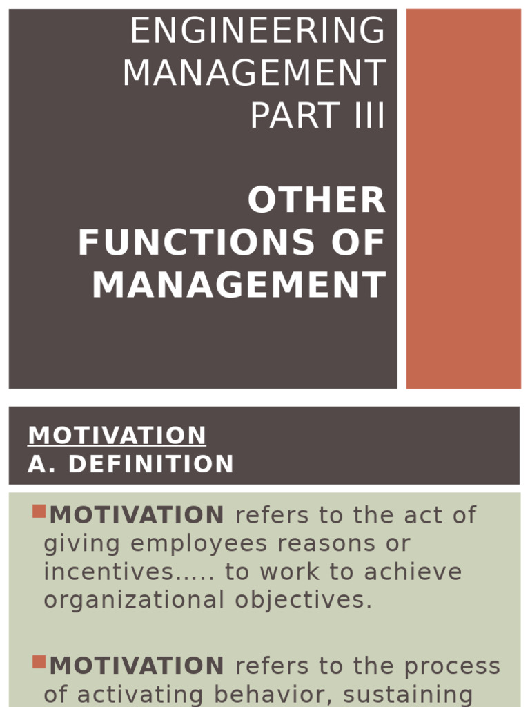 Motivation and Leadership in Management | PDF | Motivational | Motivation