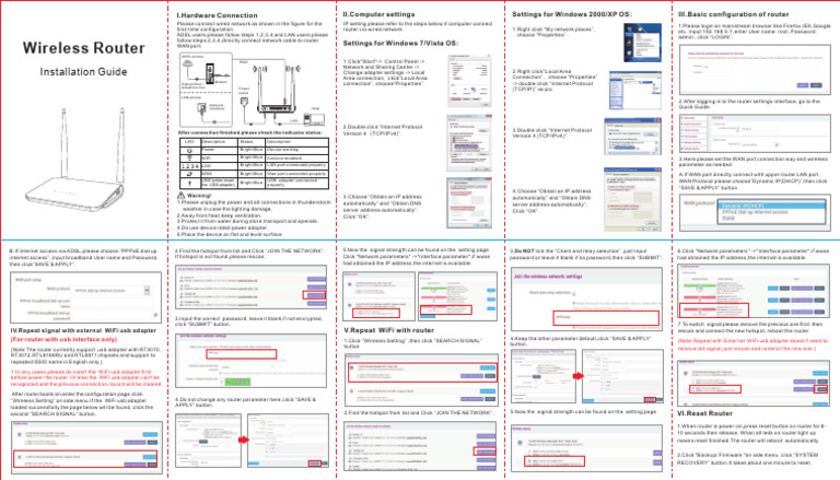 Wireless Router: Installation Guide | PDF | Local Area Network ...