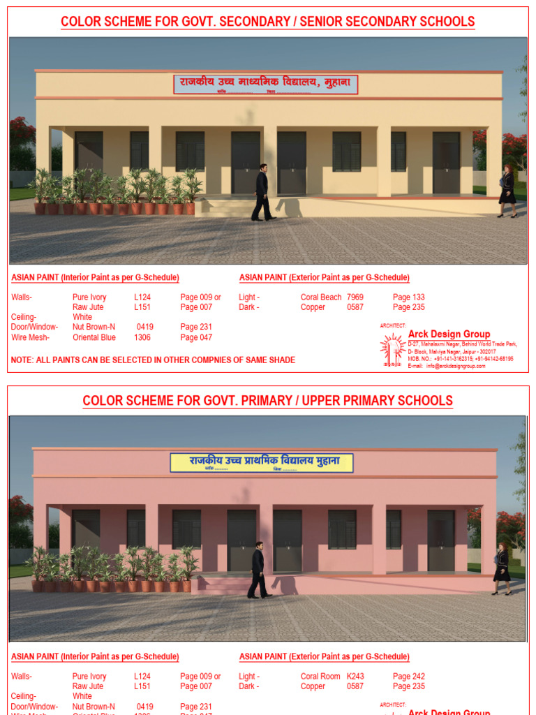 Color Scheme For Govt. Secondary / Senior Secondary Schools: Arck ...