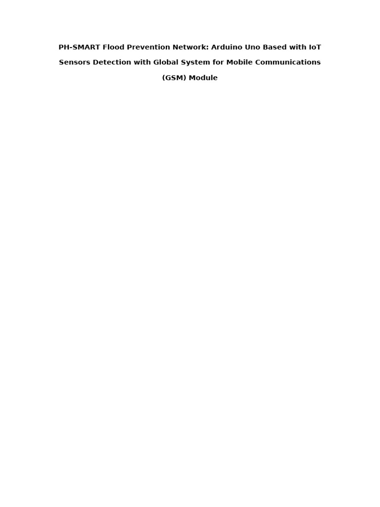 Flood Prevention Using IoT | PDF | Flood | Internet Of Things