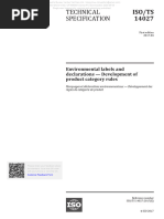 ISO/TS 14027: Environmental Labeling Rules | PDF | Life Cycle