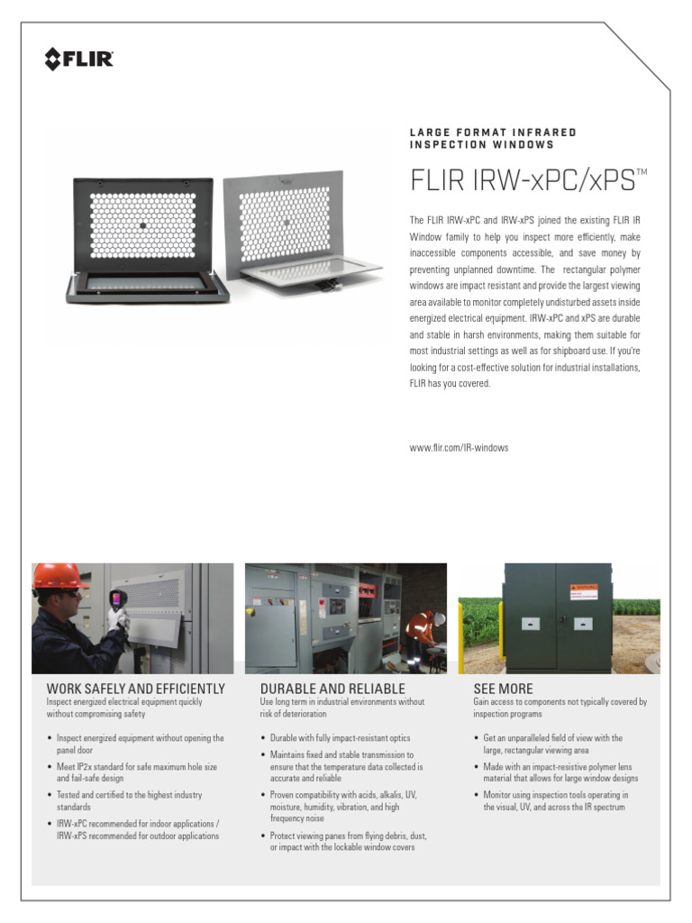 FLIR IRW-xPC/xPS Inspection Windows | PDF