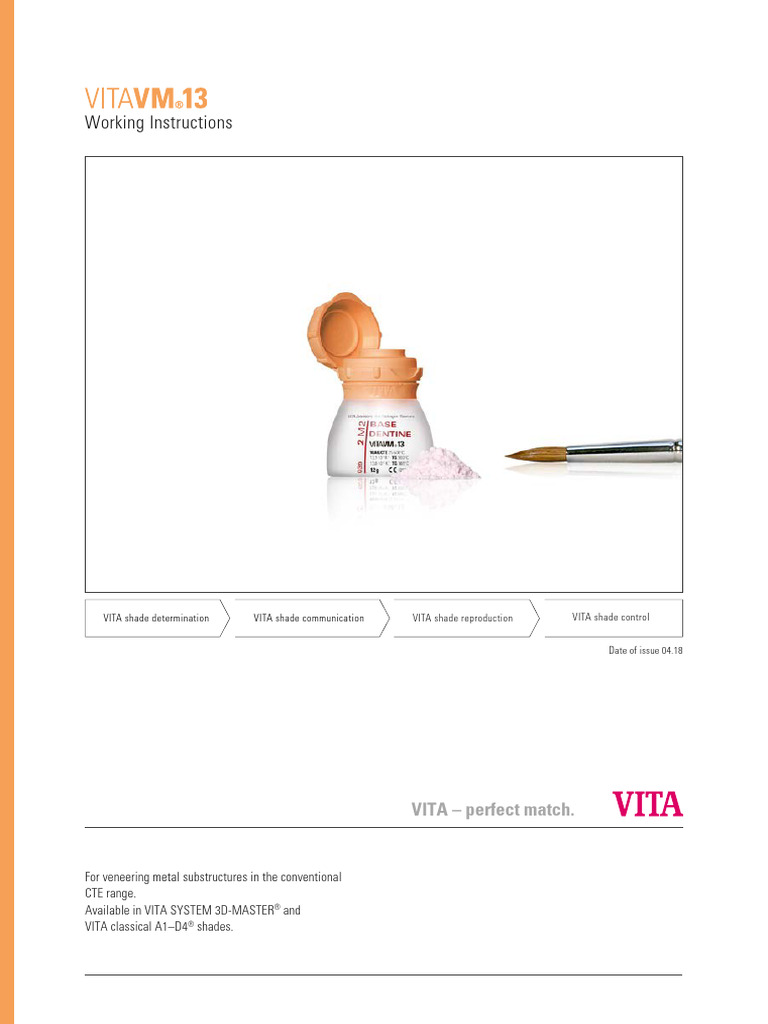 VITA VM 13 Veneering Instructions | PDF | Tooth Enamel | Dentin