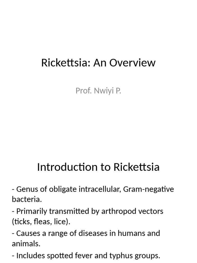 Rickettsia Overview and Impact | PDF | Microbiology | Diseases And ...