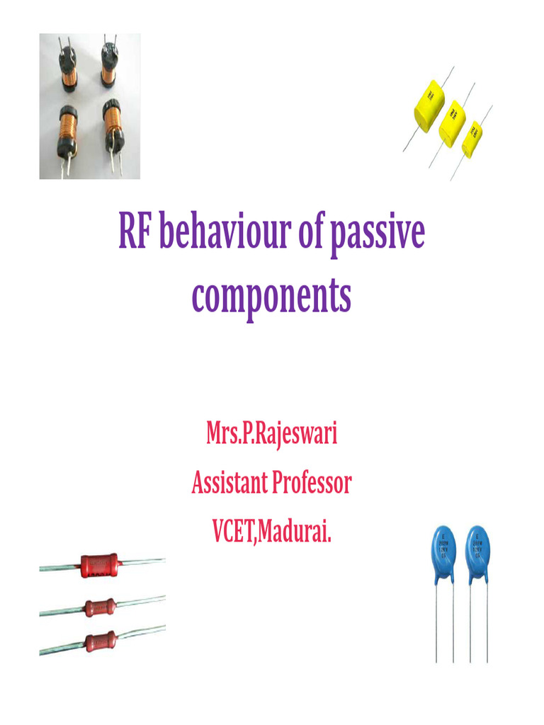 RF Behavior of Passive Components | PDF