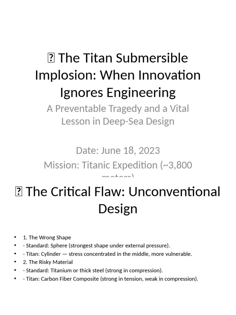 Titan Submersible Implosion Analysis | PDF