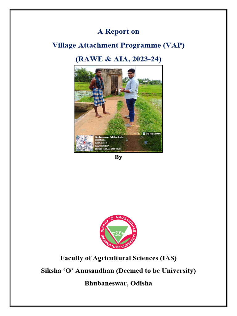 Village Attachment Programme Report 2023-24 | PDF | Agriculture ...