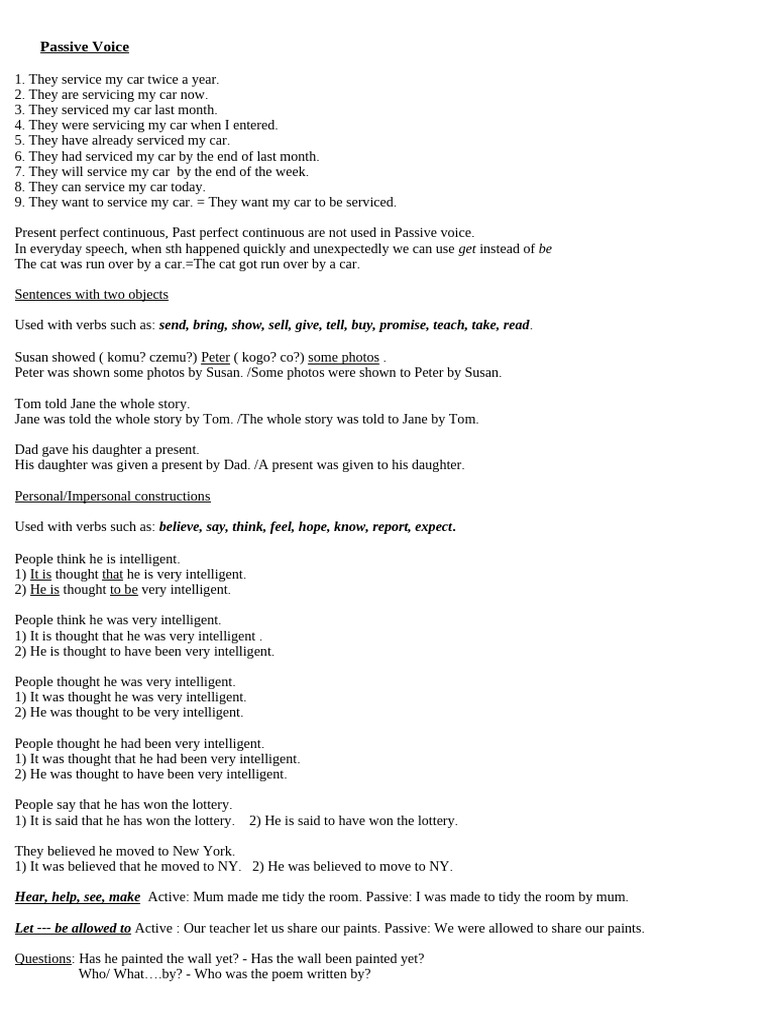 Understanding Passive Voice Usage | PDF