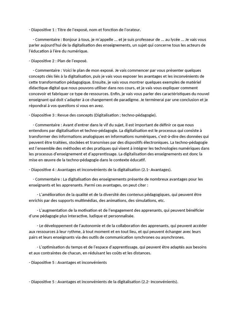 Digitalisation des enseignements : enjeux et outils | PDF | Pédagogie ...