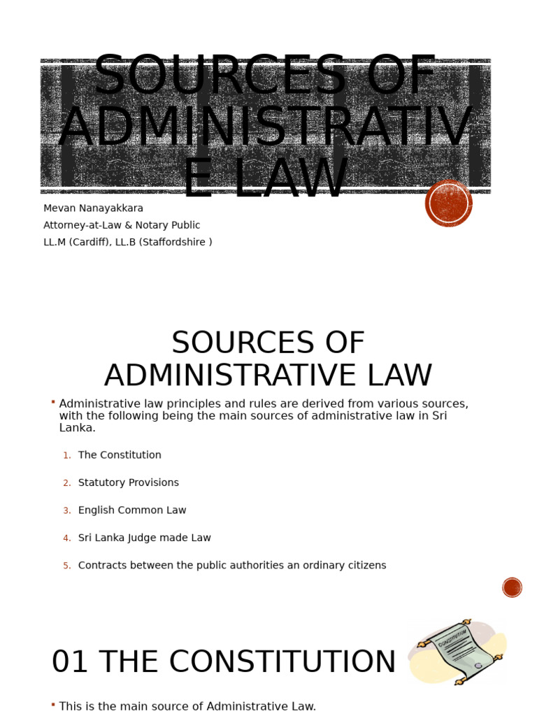 Key Sources of Administrative Law in Sri Lanka | PDF | Administrative ...