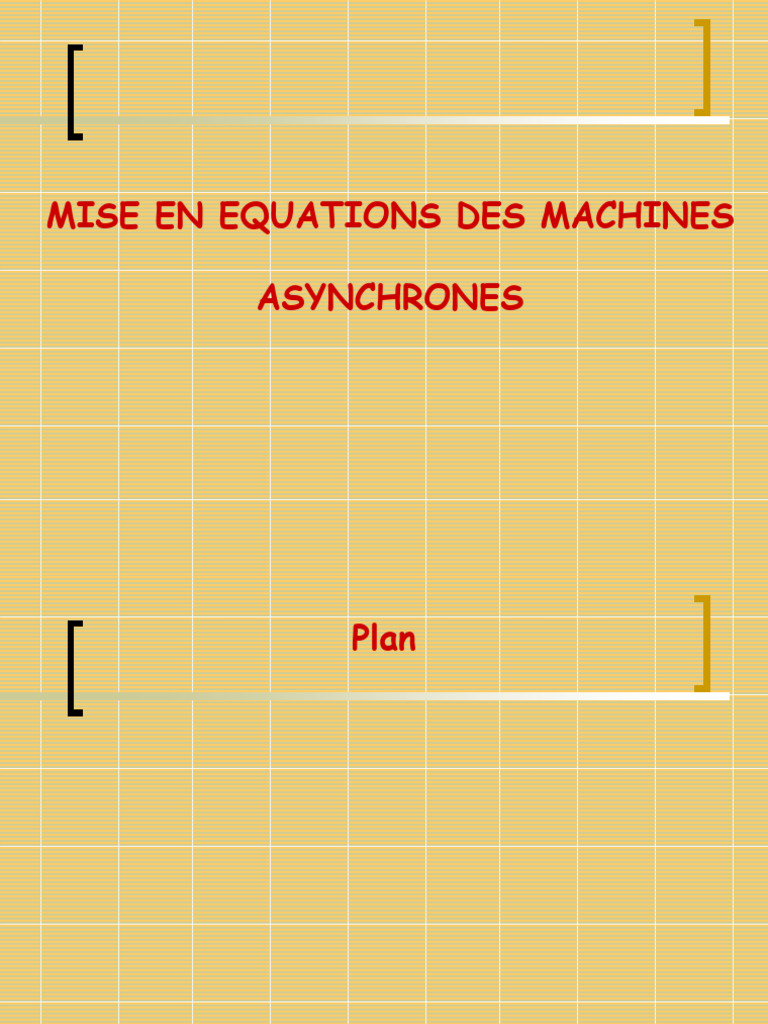Équations des machines asynchrones | PDF | Électrotechnique | Électricité