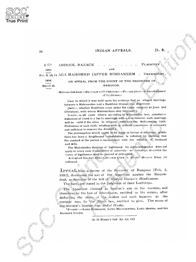 Abdool Razack v. Aga Md. | PDF