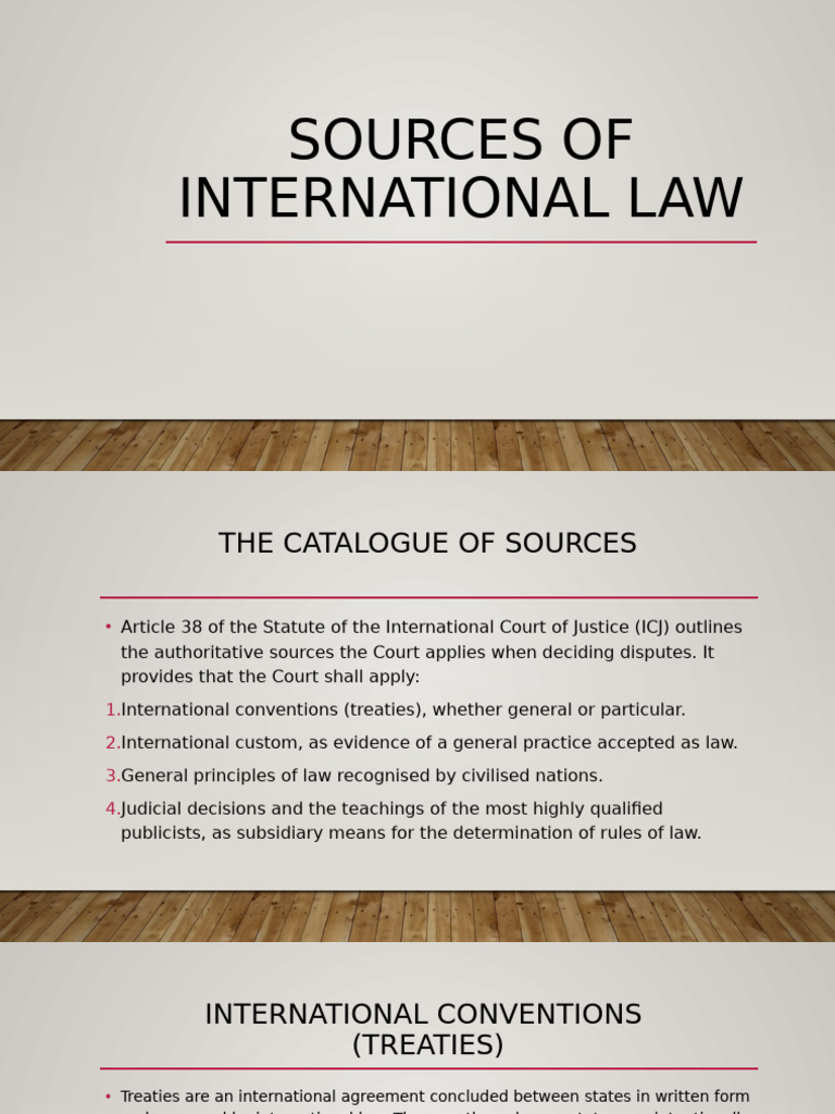 Key Sources of International Law Explained | PDF | International Law ...