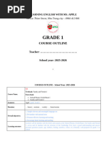 Grade 1 Lesson Plan 2024-2025 | PDF
