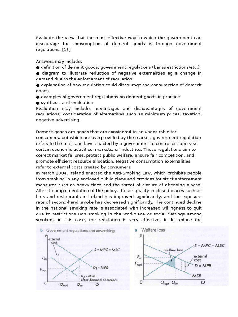 Government Regulations on Demerit Goods | PDF
