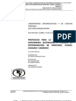 Protocolo para La Manipulación de Especímenes Biológicos