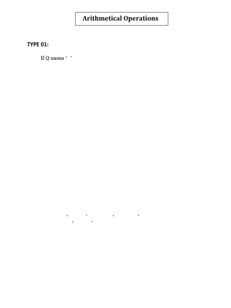 Mathematical Symbol Substitution Problems | PDF | Multiplication ...