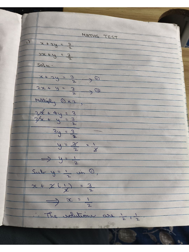 Maths Test 3 Vedantu | PDF