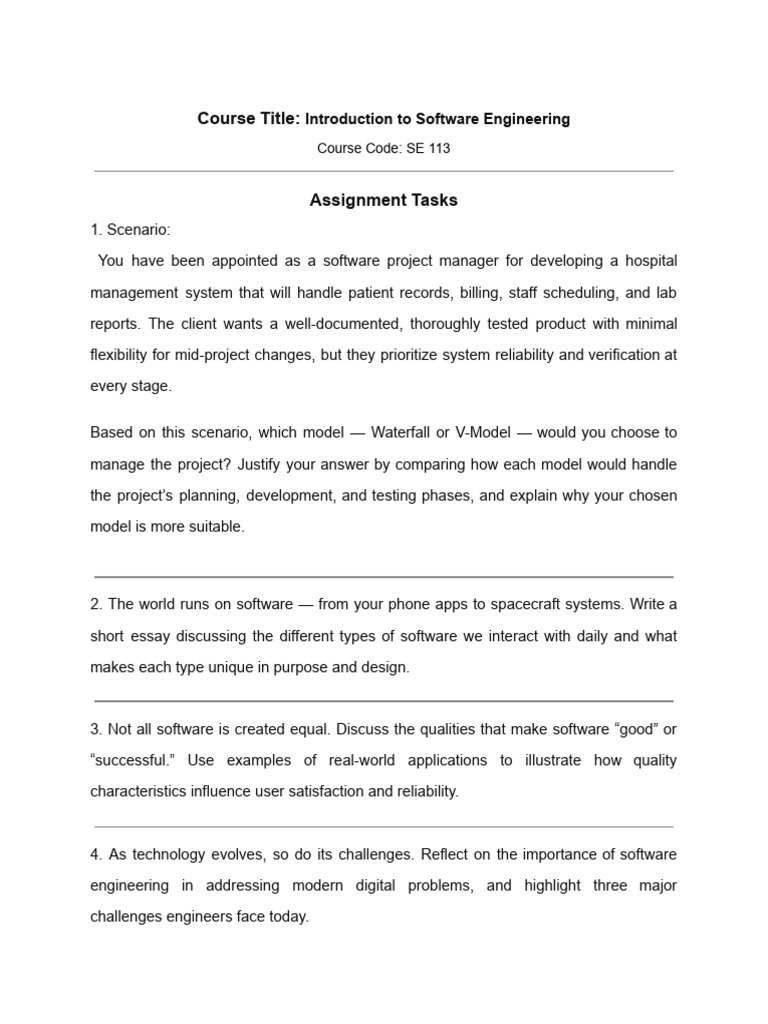 Short Essay on Software Types | PDF | Software Development Process ...