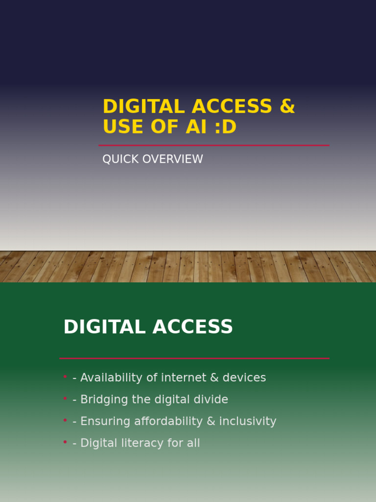 Digital Access & AI Benefits Overview | PDF