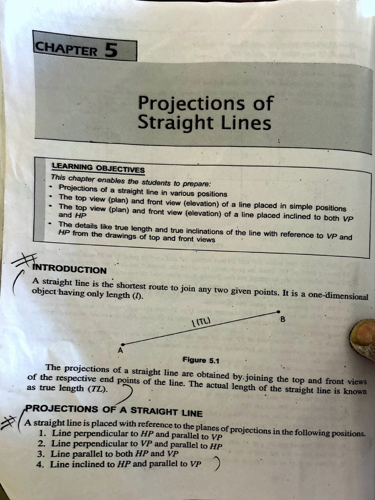 Projections of Straight Lines Explained | PDF | Mathematical Concepts ...