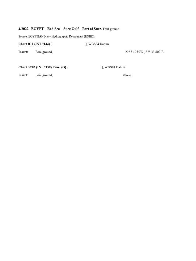 Notice To Mariners R11 SC02 17 04 2022 | PDF
