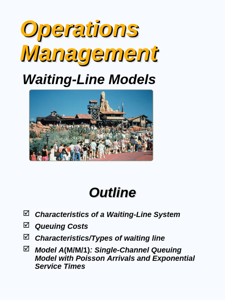 Waiting Line Management Overview | PDF | Applied Mathematics