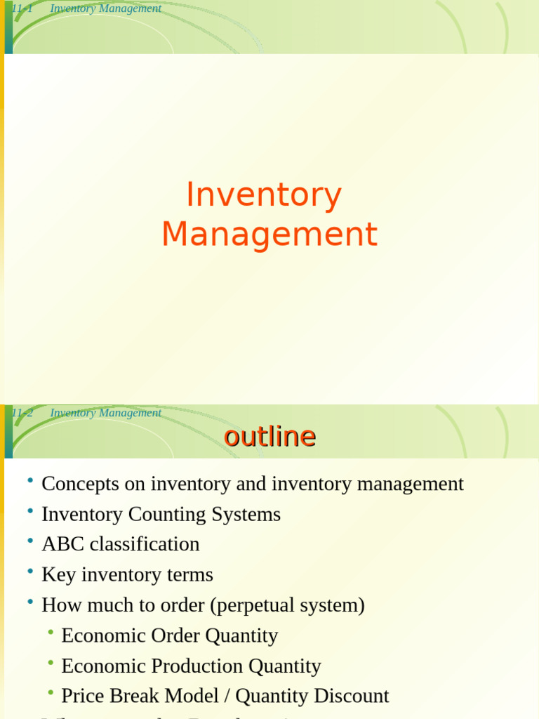 Effective Inventory Management Strategies | PDF | Inventory | Supply ...