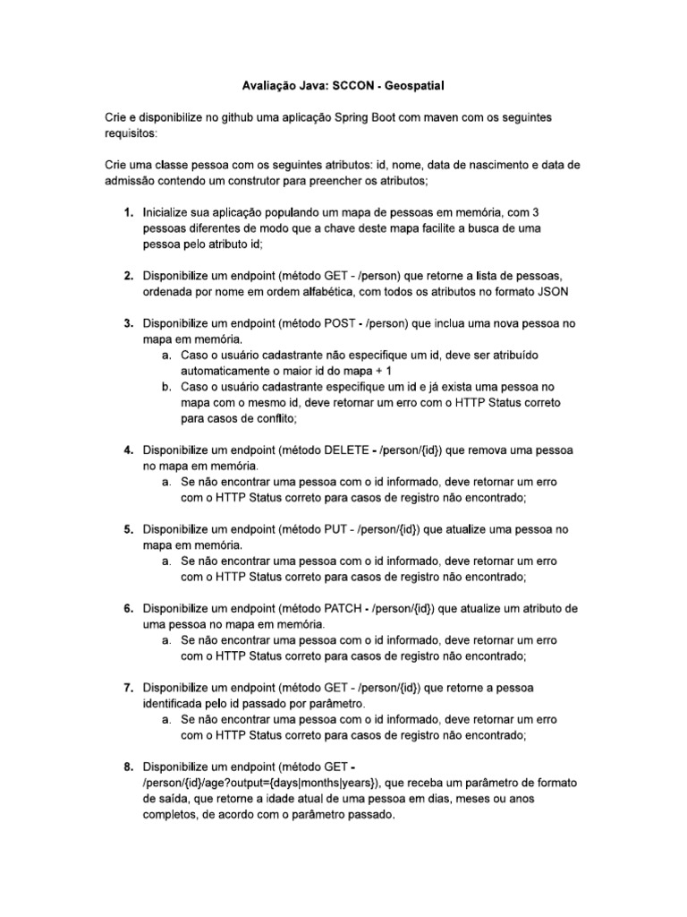 Teste Java | PDF