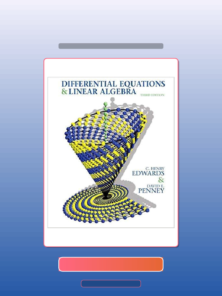 Differential Equations and Linear Algebra 3rd Edition Get It Now | PDF ...