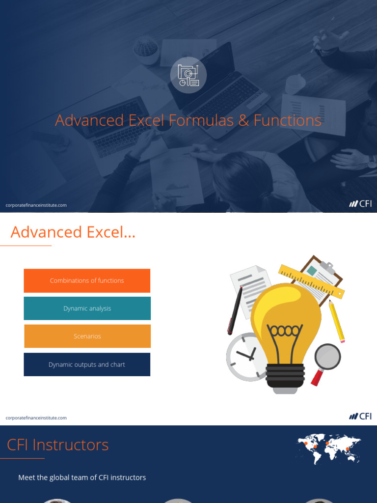 Advanced Excel Formulas & Functions Course Presentation | PDF ...